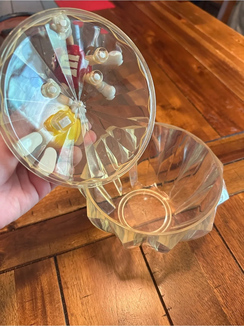 Vintage m&m plastic Candy dish bowl
